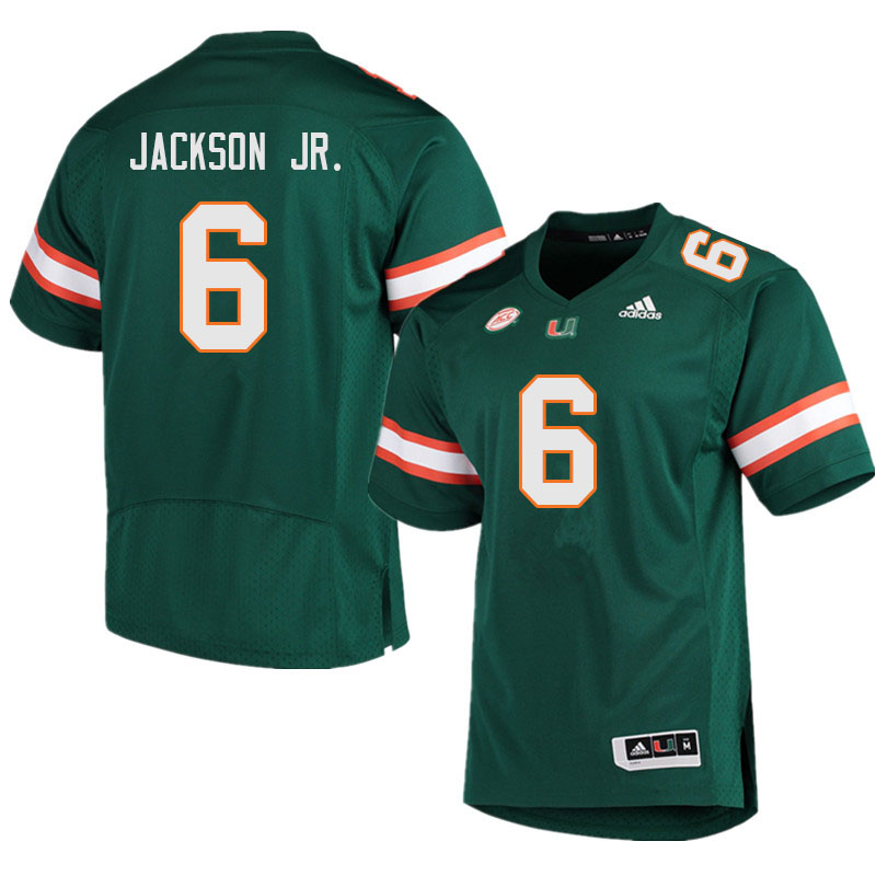 Men #6 Darrell Jackson Jr. Miami Hurricanes College Football Jerseys Sale-Green